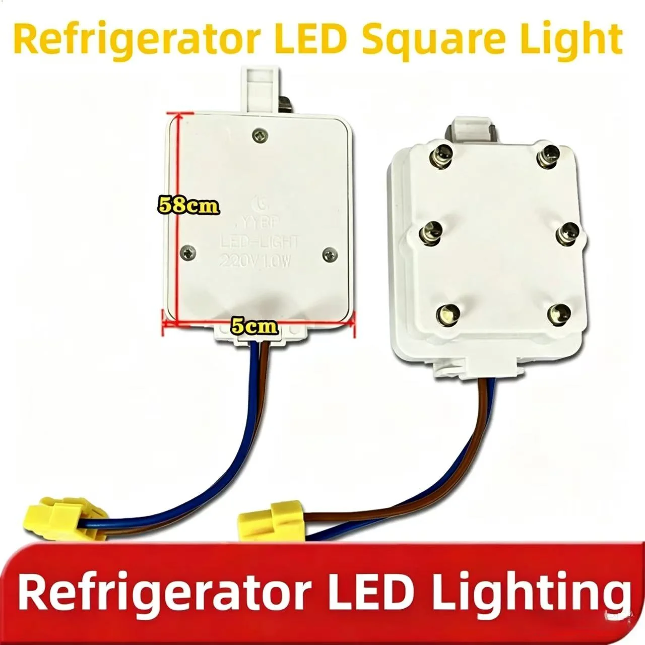 Cooling Appliance Interior Light 220V 1W LED Square Bulb Replacement Designed for Reliable Operation in Cold Environments