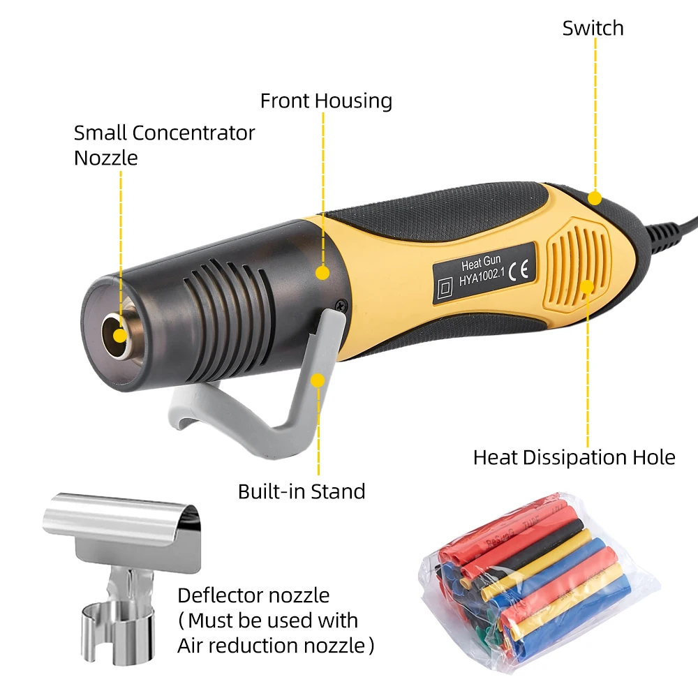 350W/450W Two-Speed Hot Air Gun Temperature Adjustable DIY Mini Heating Gun Welding Heat Gun Mobile Phone Repair Car Film Tool