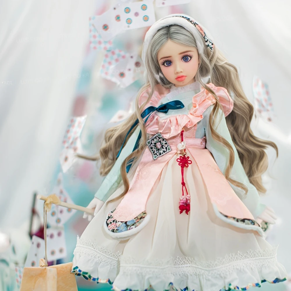 70CM/100CM アニメドール、完璧な彼女、ウィッグ付き取り外し可能な頭部、TPE素材の調節可能な体、柔らかい（服なし）