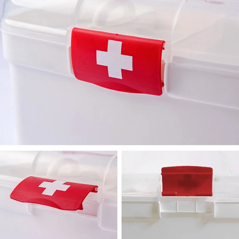 Large Capacity Medicine Organizer Storage Container Family First Aid Chest Portable Emergency Kit Box Pill Case Organizer