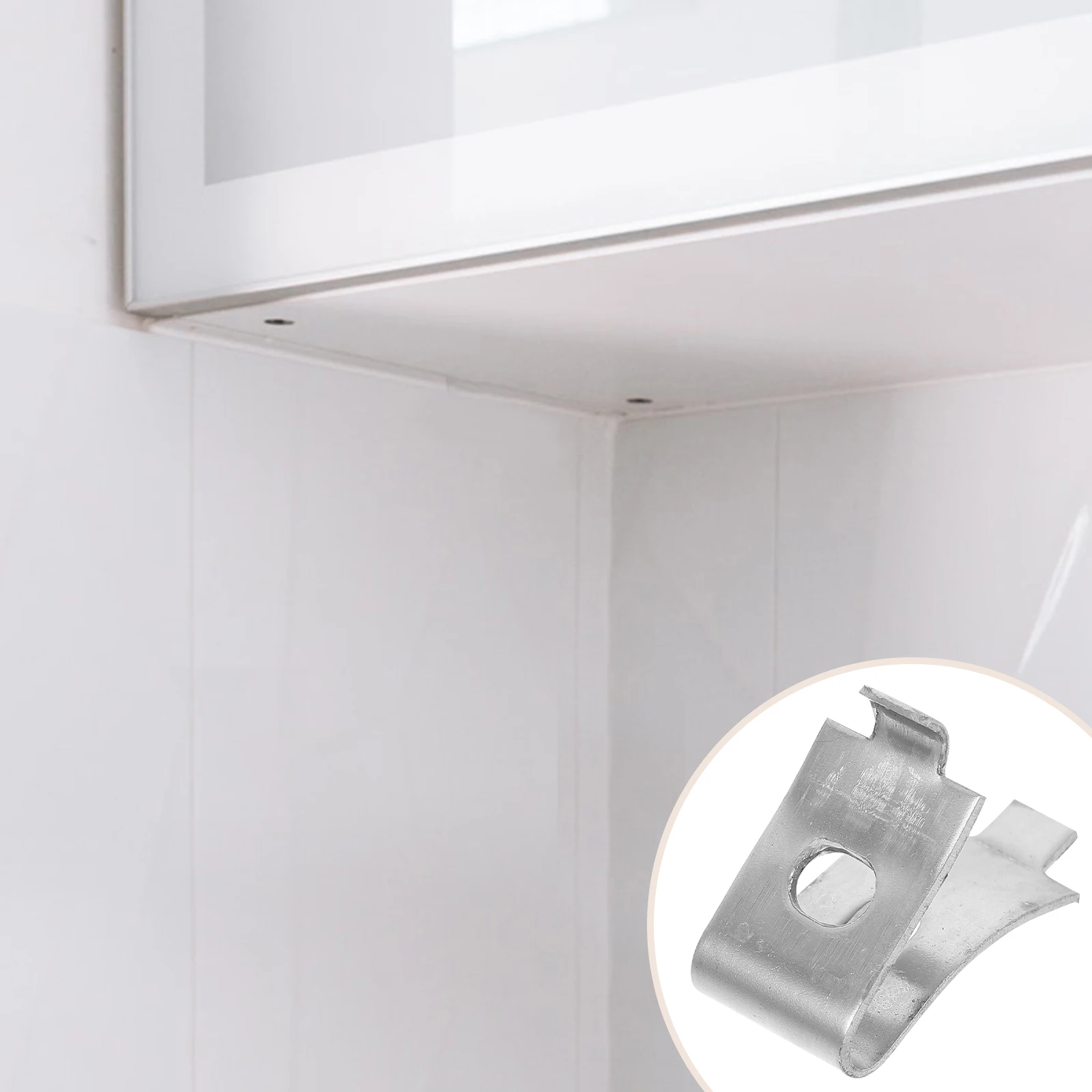 

20Pcs Adjustable Metal Shelf Support Pegs Heavy Duty Cabinet Clips Glass Brackets Steel Wire Rack Clips for Shelving Display