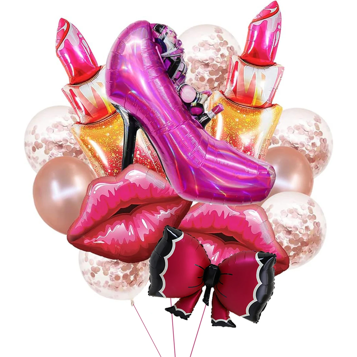 High Heels Lipstick Lips Bows Sexy Lingerie Shaped Aluminum Film Balloons For Valentine's Day Hen Night Bachelorette Party Decor