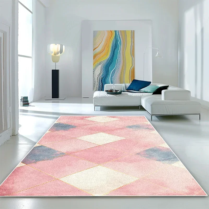 

Modern Simple Geometric Carpet Living Room Home Decoration Easy Cleaning Large Area Rugs Lounge Kitchen Non-slip Soft Floor Mats