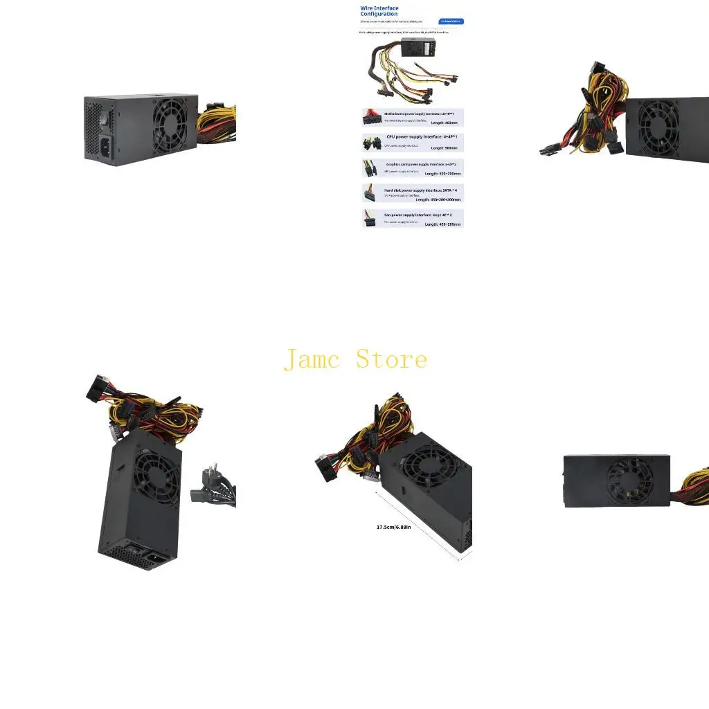 

LX0B Блок питания 400 Вт с терморегулированием, металлический корпус, 8 см, вентилятор охлаждения, блок питания 400 Вт для для