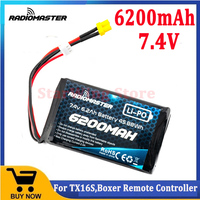 RadioMaster BOXER TX16S Original Transmitter 2S 7.4V 6200mAh Lipo Battery Universal Module Batteries Remote Control