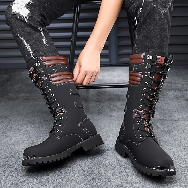 

Men's autumn and winter boots Designer Trendy Styles 38-46 Outdoor Fashion Street Trendy Black high quality plus size Hot