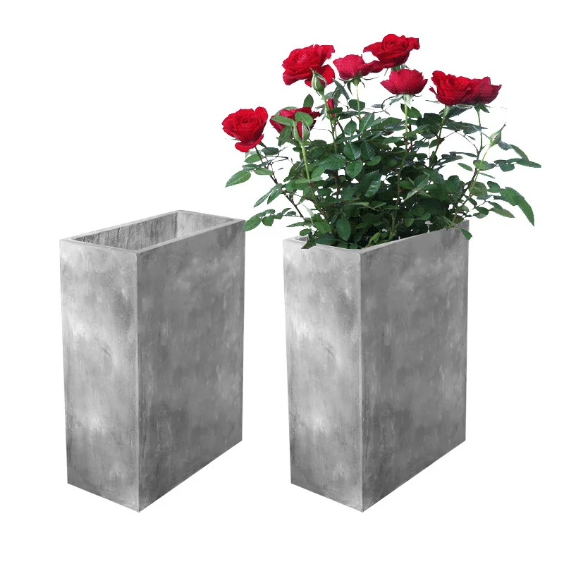 Flower pot container, Nordic style, large three-dimensional planting landscape, horticultural courtyard, cement flower pot