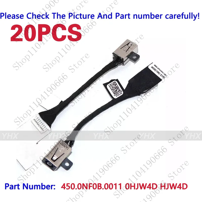 

20PCS New For Dell Latitude 3420 3520 DC IN POWER JACK Cable Wire Line 0HJW4D Notebook computer components