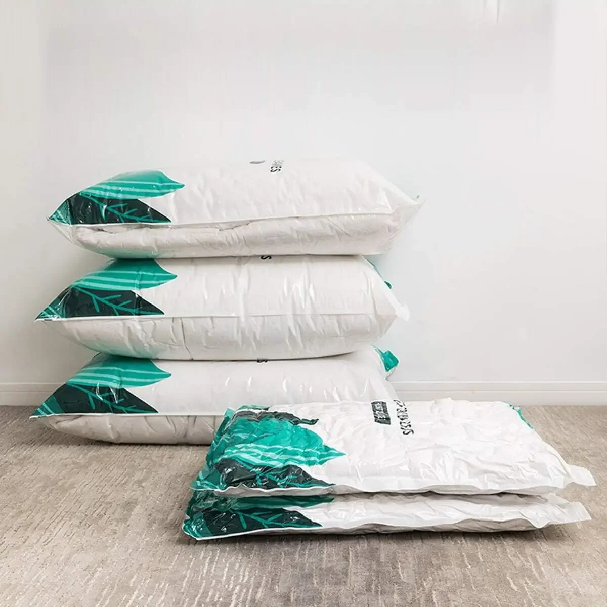 1PC-Reusable Vacuum Storage Bag Travel Clothes Blankets Comforters Compression Space Saving and Special for Hand / Electric Pump