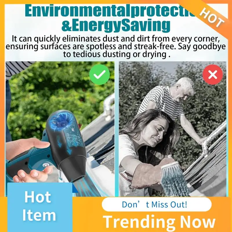 

CMHI-Mini Jet Blower Portable Violent Turbo Fan For 18V Battery Cordless High Speed Handheld Fan For Keyboard Cleaning