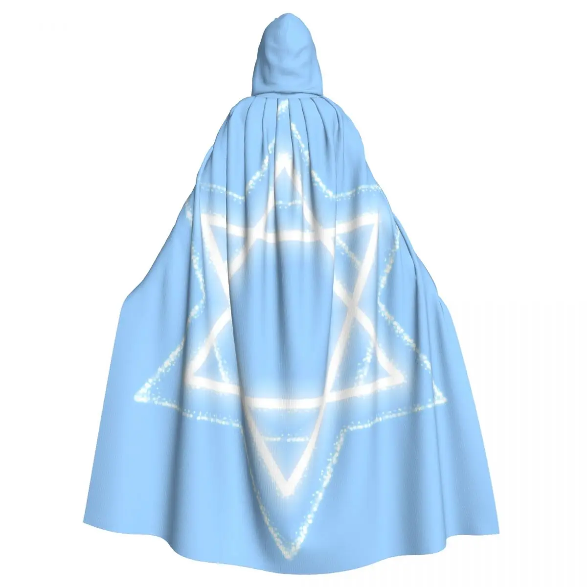 Cosplay Medieval Costumes Glowing Star David Hooded Cloak Capes Long Robes Jackets Coat Carnival