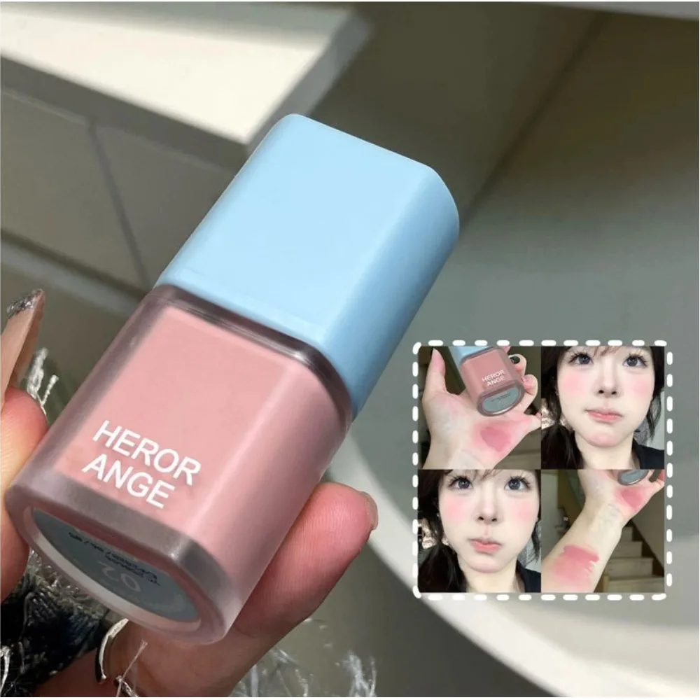 أحمر خدود سائل غير لامع مكياج طبيعي روج منخفض التشبع رمادي وردي بني أحمر خدود شفاف عاري للوجه لون الخد أحمر خدود مستحضرات التجميل