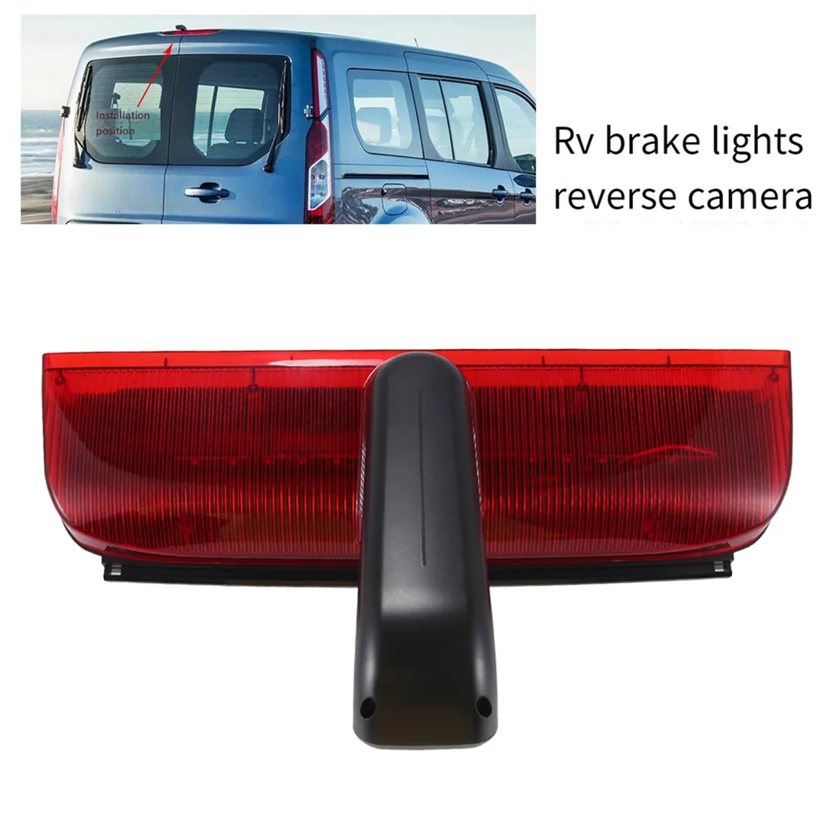 Car Rear View Reverse Camera for Ford Transit Connect 2014-2017 Brake Light Caravans