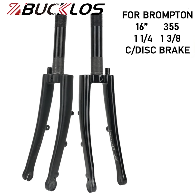 AliExpress BUCKLOS RIRO Carbon 16 Bike Fork for Brompton Ultralight Folding Bicycle Fork 1 3/8 1 1/4 355 Folding Bike Fork 16in Retro Bicycle Forks