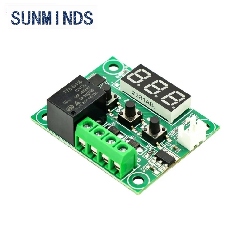W1209 Blue/Red light  DC 12V digital temperature controllear thermostat temperature control thermostat switch plate W1209 case