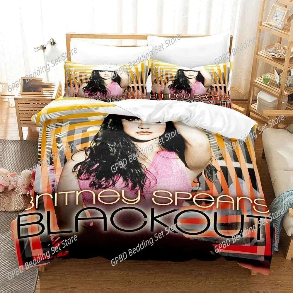 3D Printed Britney Spears 3D Bedding Set Duvet Cover Pillowcases Single Twin Full Queen King Size Home Decor Quilt Boys Gift