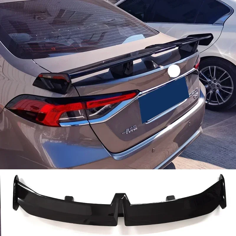 

Новый! Спойлер для Toyota Corolla Tail Fin 2019-2013 Седан Тип W Глянцевый черный материал ABS Заднее крыло