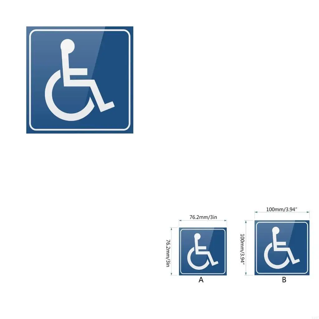 Disabled Wheelchair Stickers Handicap Accessories Sign Outdoor/Indoor Use Decals