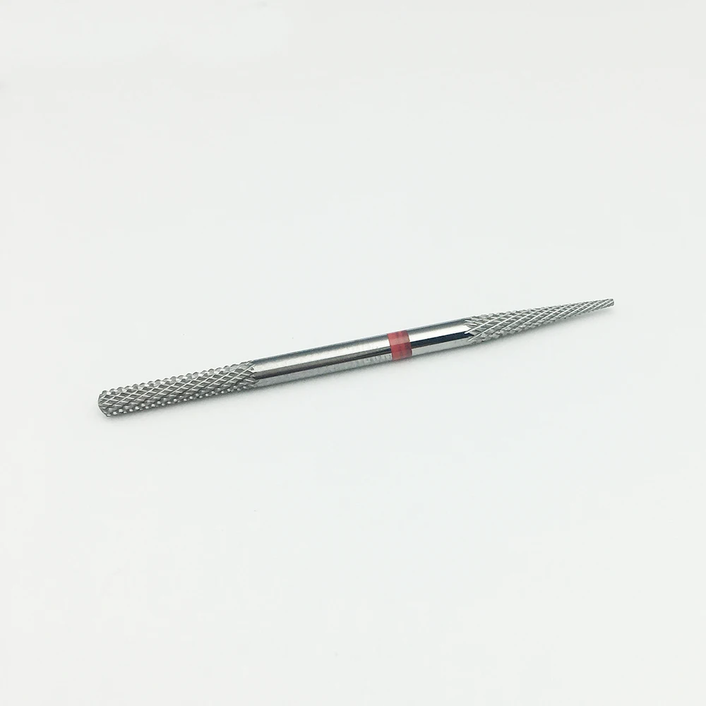 Brocas elétricas de manicure de carboneto de lado duplo, fresa, aparelho de rebarbas, lixas de unhas, ferramentas de pedicure, 1 peça