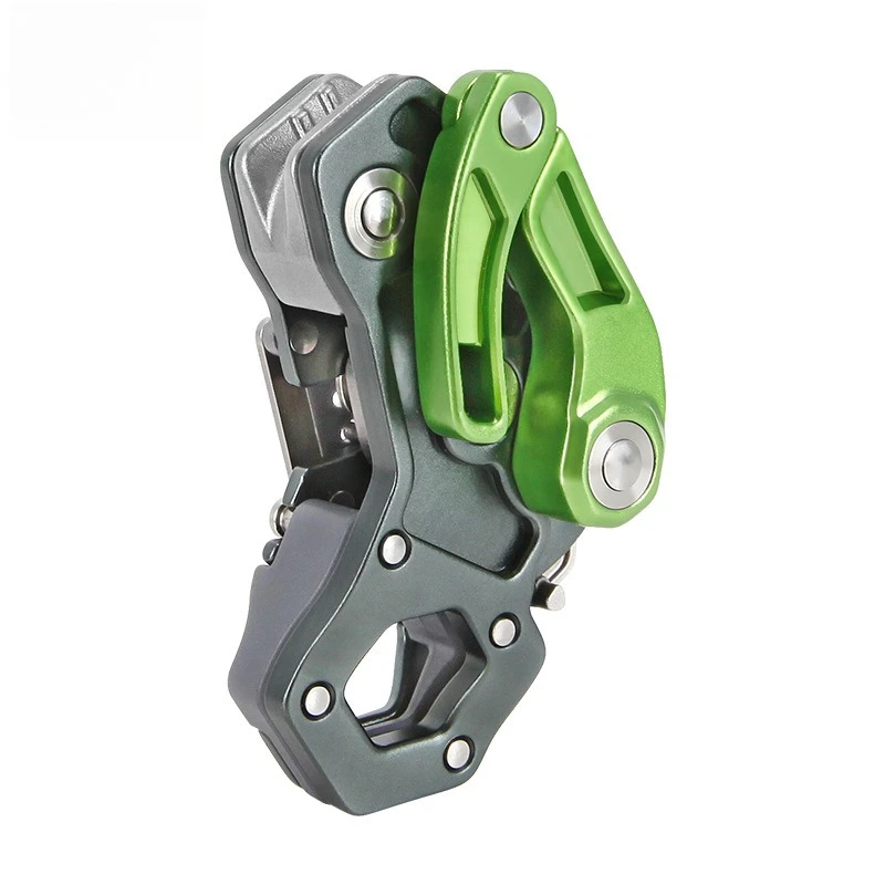Outdoor Manual Descent Device Climbing Speed Descent Protector, Aluminum Alloy with Anti-Skid Design for Rappelling & Caving