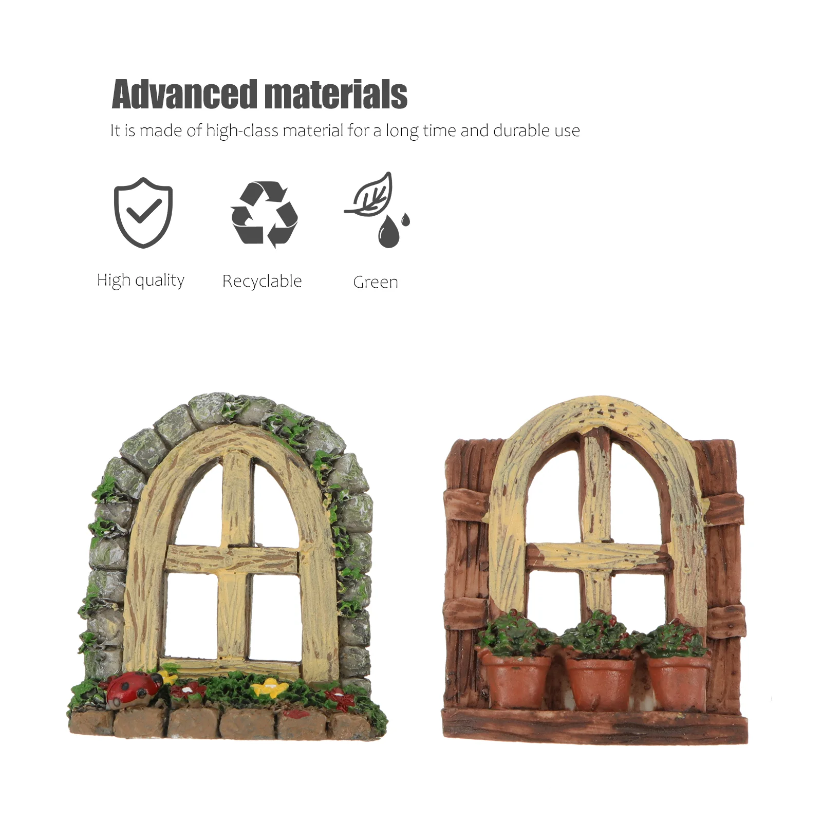 

2 Pcs Micro Landscape Ornament Fish Bowl DIY Aquarium Accessory Model Bonsai Tank Synthetic Resin Decoration Child