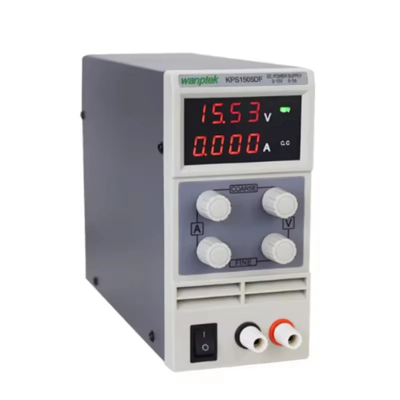 

KPS Series KPS1505DF 15V 5A Variable Power Supply with mA Display 110V/220V Input Overload Protection Cooling Fan