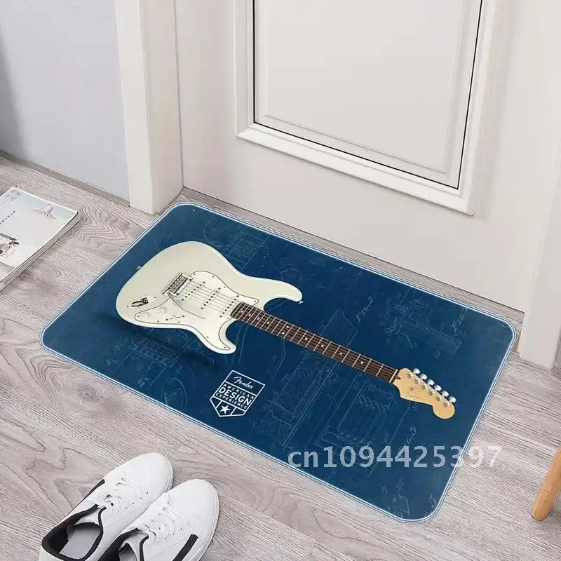 Non-slip Carpet Fender Guitar Brand Doormat Entrance Door Rug Balcony Kitchen Absorbent Mat Room Mats Foot Washable Carpets