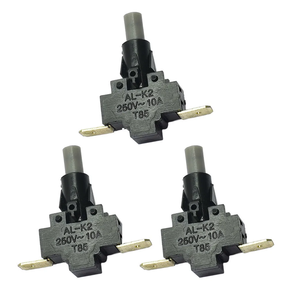 3pcs Gear Switch 10A/250V Push Button Switch AL-K2 Room Heater Electric Heater Switch 2pin Repair Accessories