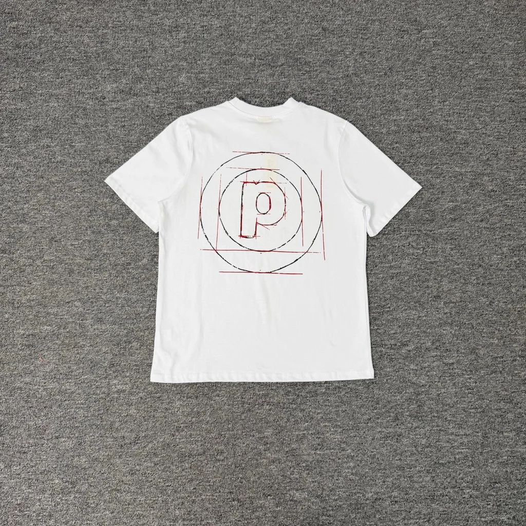 Protect Embroidered Short-Sleeved T-Shirt with Inscription - Couple Style Loose-Fitting Casual Multi-Functional Top - Summer