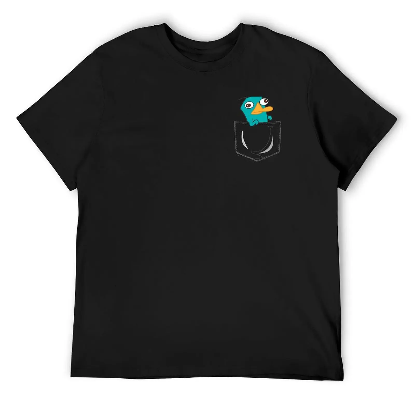 

Perry the Platypus Pocket T-Shirt cotton graphic tees summer tops shirts graphic blacks mens tall t shirts