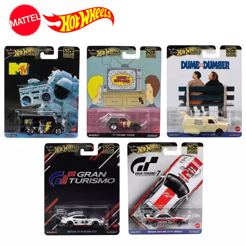 Original Hot Wheels Premium Car Pop Culture Boy Toy 1/64 Diecast Nissan Skyline GTR Nismo Pickin Pacer Mutt Cutts Dairy Delivery