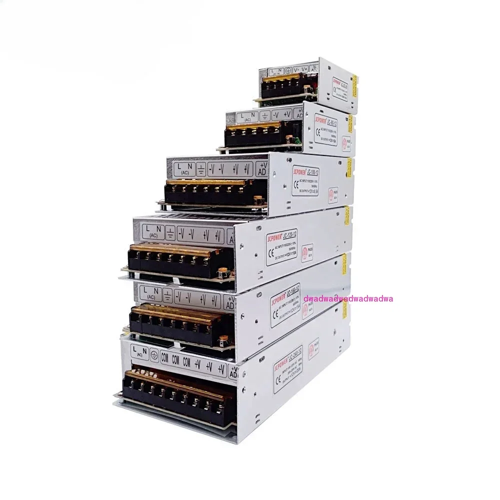 DC12V Power Supply 1A / 5A / 10A / 15A / 20A/ 25A / 30A / 40A / 60A Switch Transformers For LED Strip WS2812B WS2811 SK6812 WS28