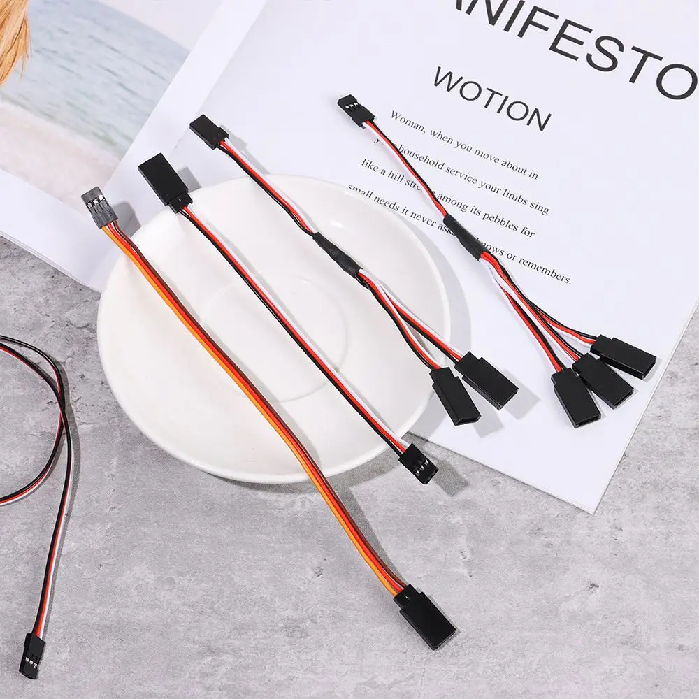 1/5pcs 100mm/150mm/200mm/300mm/500mm RC Servo Lead Cable Extension Y Extension Cord Cable Wire Lead JR For Rc Helicopter Rc