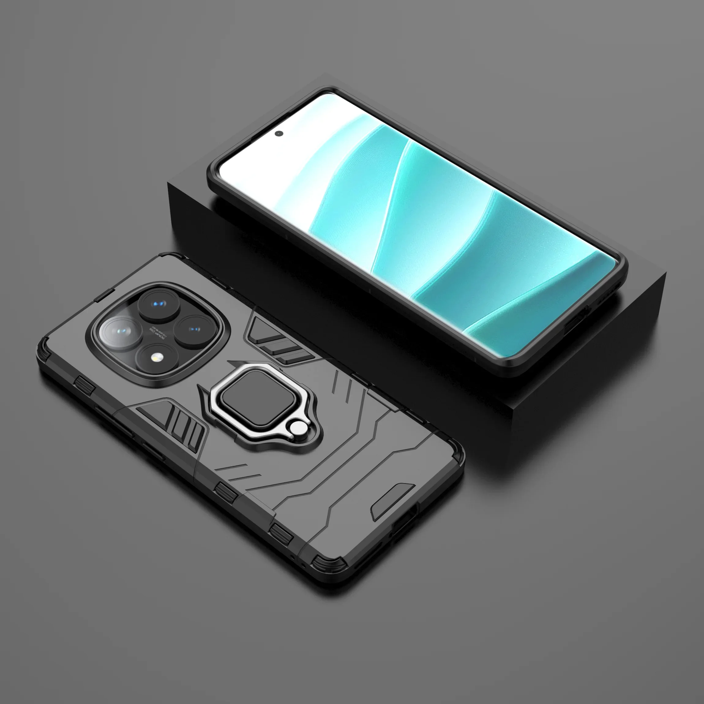 Per Redmi Note 14 Pro 4G Custodia Redmi Note 14 Pro Cover Coque Funda Armatura Anello per dito Custodia posteriore per PC Redmi Note 14 Pro Plus