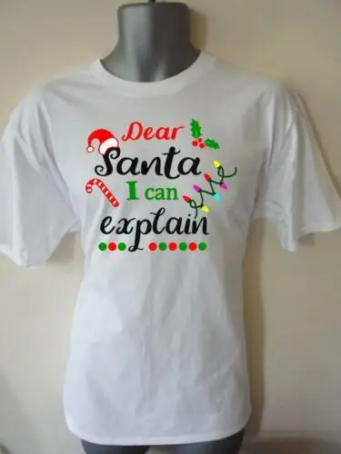 

DEAR SANTA I CAN EXPLAIN CHRISTMAS T-SHIRT FUNNY XMAS FESTIVE GIFT JOKE