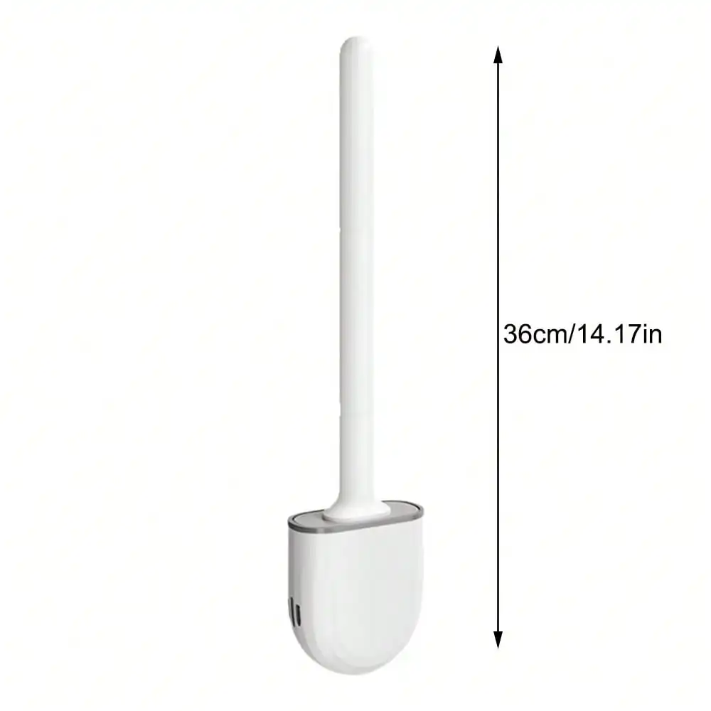 Hanging Silicone Toilet Brush Cleaner with Long Handle Flexible Cleaner Bathroom Brush Quick Drying Holder Bathroom Accessories
