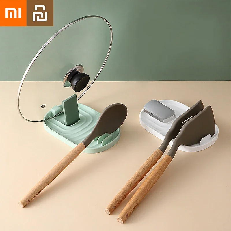 Xiaomi Kitchen Rack Household Multi Function Shovel Storage Rack Vertical Plastic Pot Cover Rack Support Kitchenware Storage