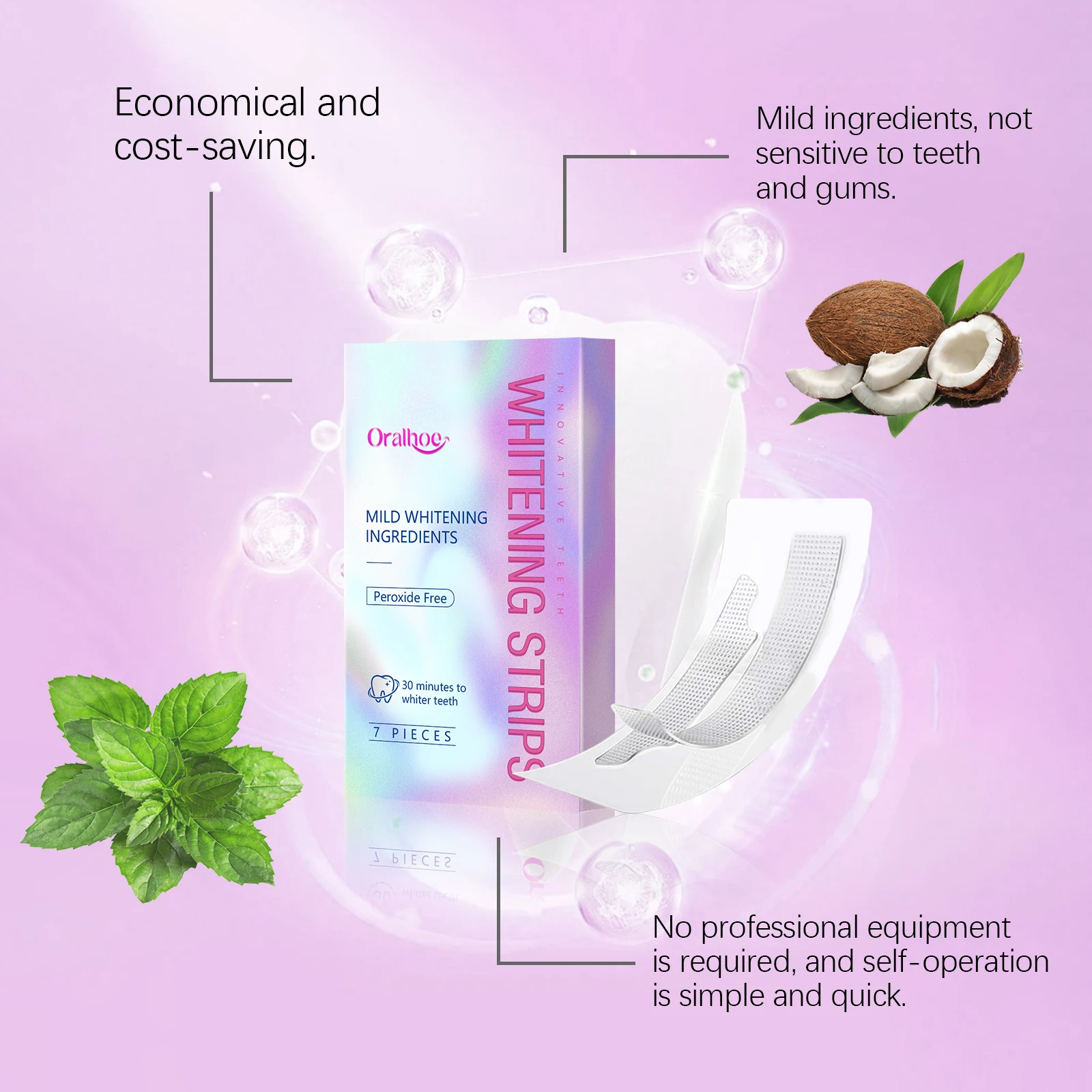 Strip Pemutih Gigi Oralhoe Beb - Teeth Whitening Quick ulasan dan harga