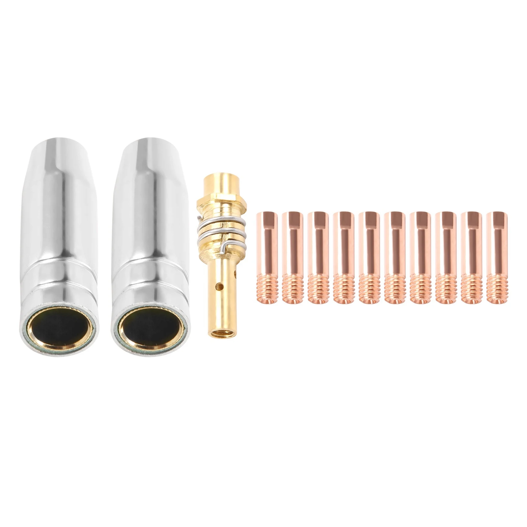 13Pcs 14AK Welding Torch Consumables 0.9mm MIG Torch Gas Nozzle Tip Holder of 15AK MIG MAG Welding Torch