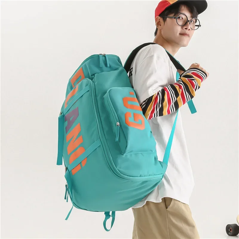 2023 Fashion New Men Sports Backpack Oxdord Cloth Women Climbing Handbag Bags with Fashion Pockets Multi-Zipper Outdoors Bag