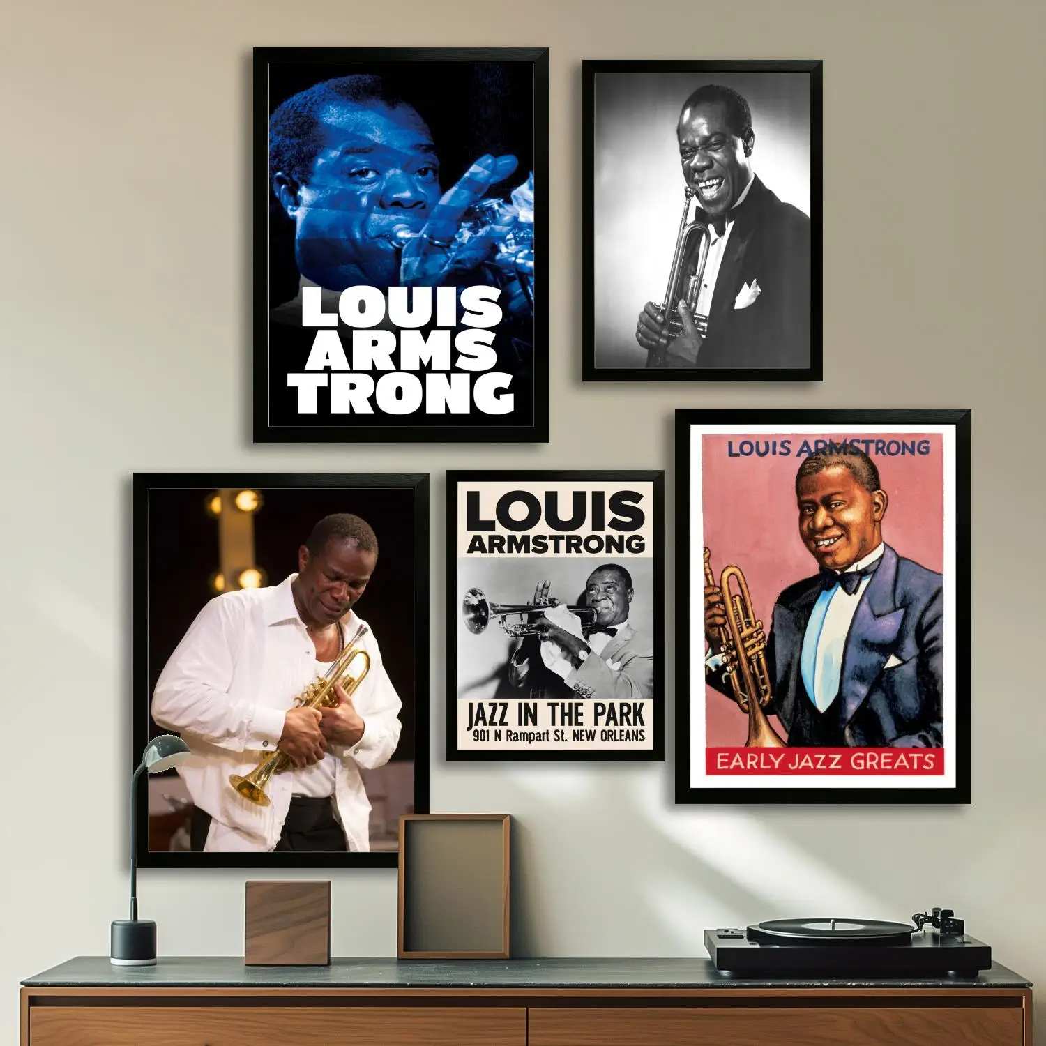 louis armstrong Canvas Art Poster and Wall Art, Picture Print, Modern Family Bedroom Decor,Decorative painting