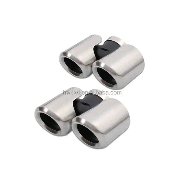 HW 4x4 Car Tail Throat Tailpipe Steel Black/Sliver Exhaust Pipe for Land Rover Defender(90/110)  2020+