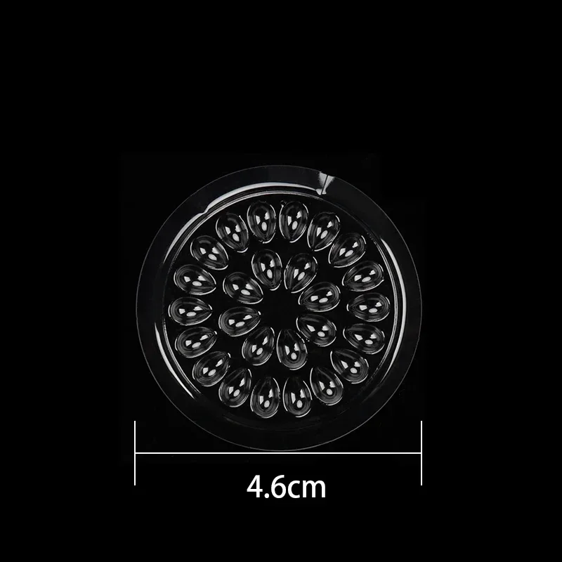 Soporte de pegamento pegatina extensión de pestañas caliente 100 Uds paleta adhesiva desechable para herramientas de maquillaje de pestañas pestañas de flores de plástico