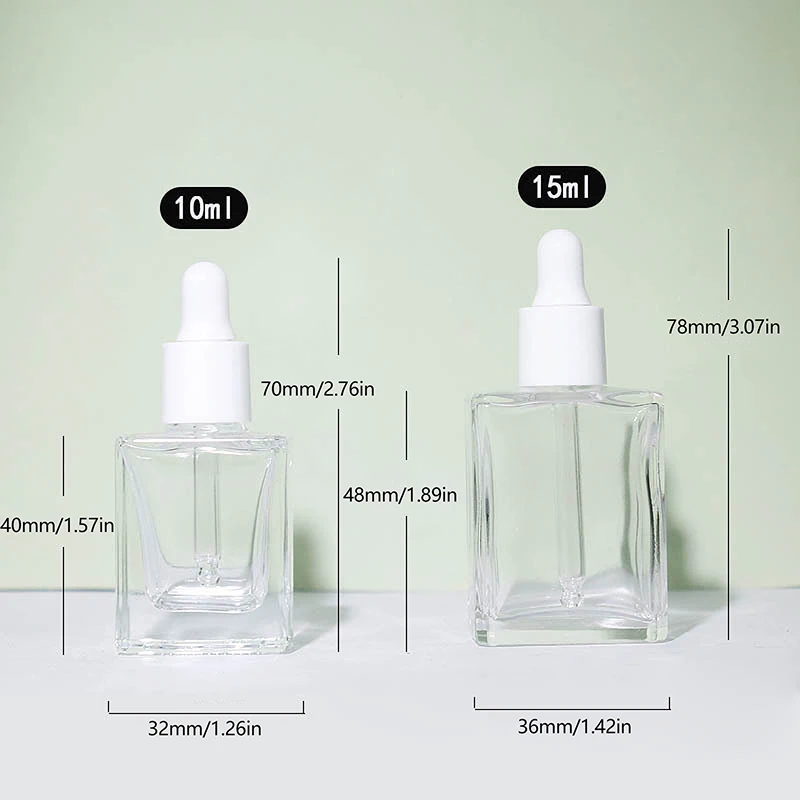 10/15ml Dropper ขวด Frost น้ํามันหอมระเหยแก้ว CLEAR Liquid DROP นวด Pipette เติม Original Solution Subpackage