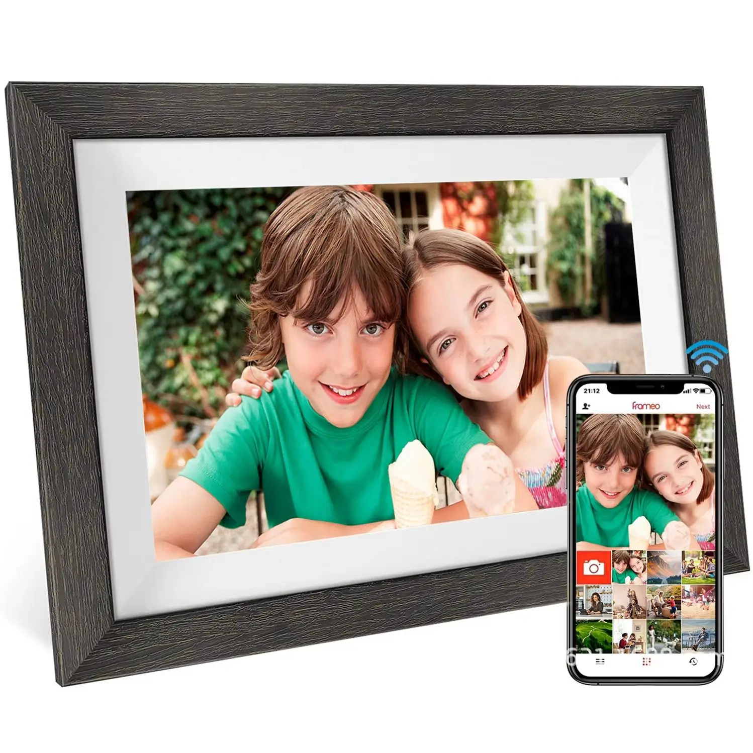 Frame 10.1 Inch WiFi Digital Picture Frame，1280 * 800IPS HD Cloud Smart Digital Photo Frame,32GB Storage, Wall Mountable