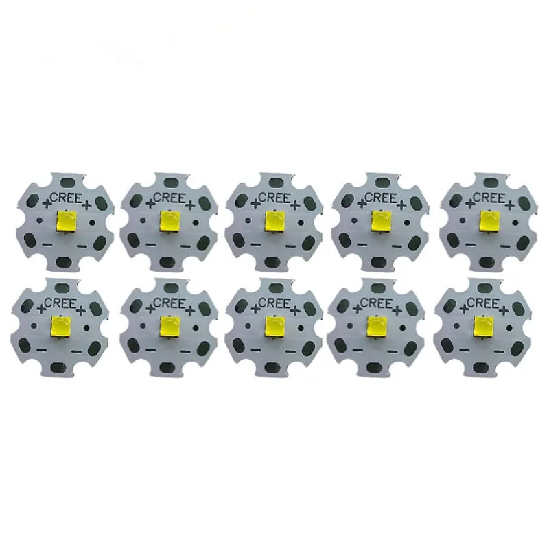 50pcs High Power LED 3535 Chip 1W 3W 5W SMD Diodes TF2 6000-7000K Cool White XTE Ceramic Substrate weld 20mm 16mm aluminum base