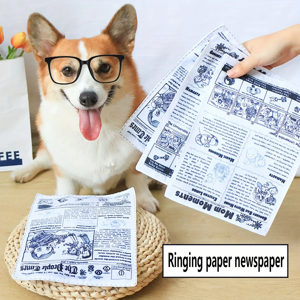 Dog Sound Toys That Crinkly Paper,Interactive Noise-Making Cards for Pets,Durable And Engaging Toys for Corgis And Teddy Dogs