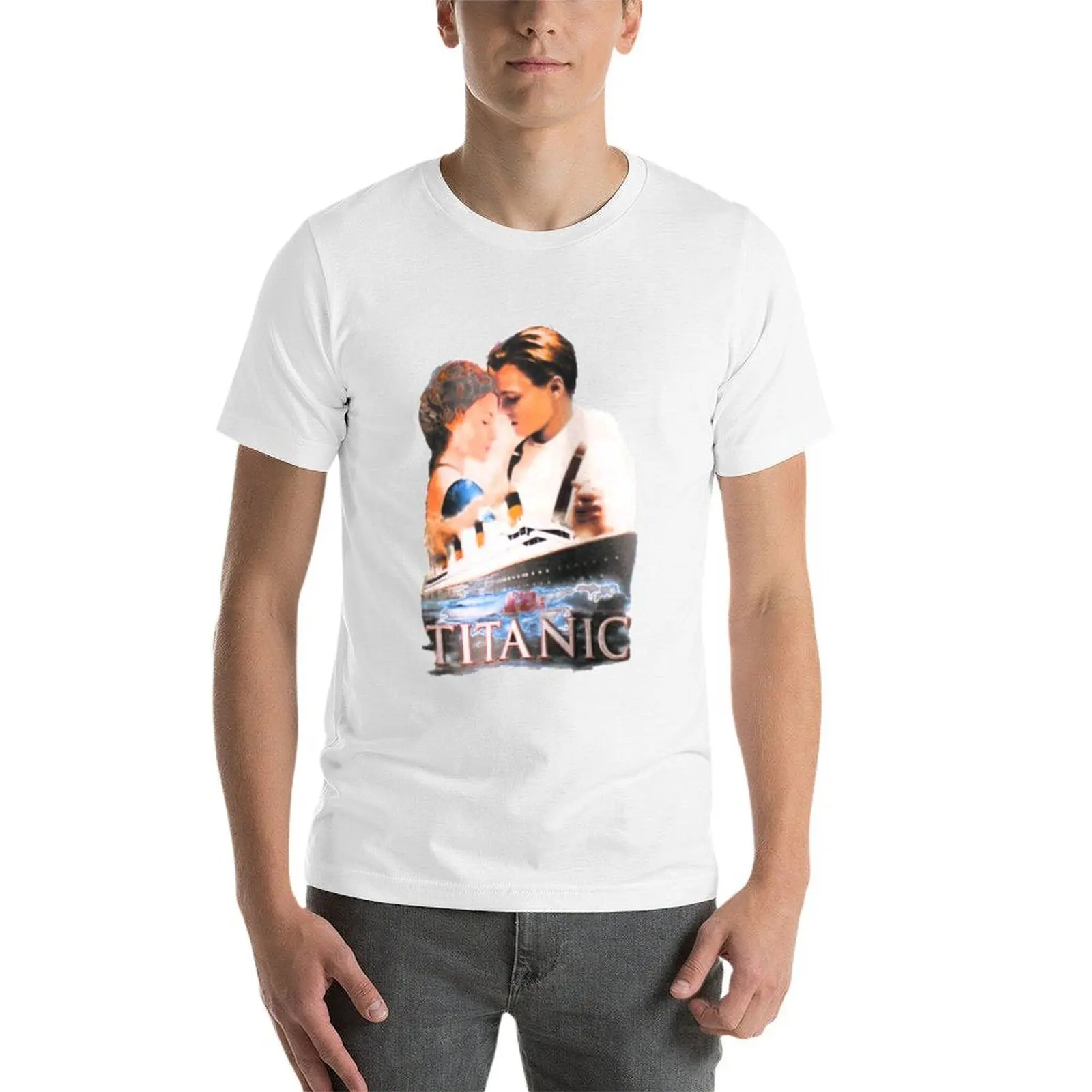 تي شيرت تيتانيك الرسمي لعام 1998، ليوناردو دي كابريو فينتاج، كيت وينسليت، قميص فيلم تيتانيك الرسمي، تي شيرت نجوم الشاشة #4