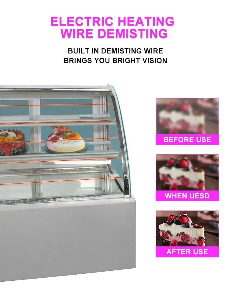 Commercial Display Case 220V Refrigerator Cake Showcase Bakery Cabinet 47 Inch Bakery Display Counters For Bread