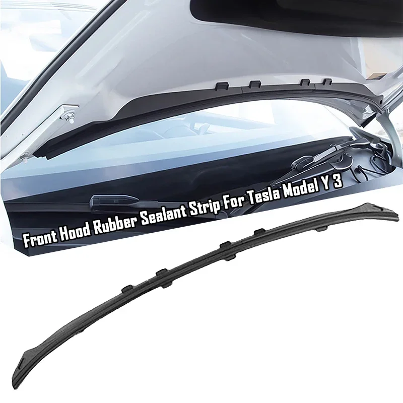 Car Front Hood Rubber Sealant Strip Upgrade Weatherstrip Trim Belt Waterproof Poretction Sealing Seal Strip For Tesla Model Y 3